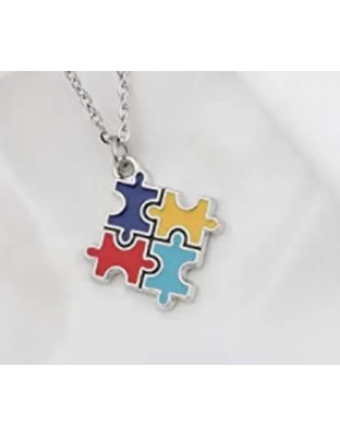 Autism awareness necklace