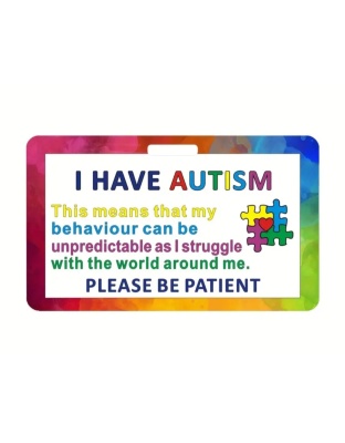 Autism awareness ID card